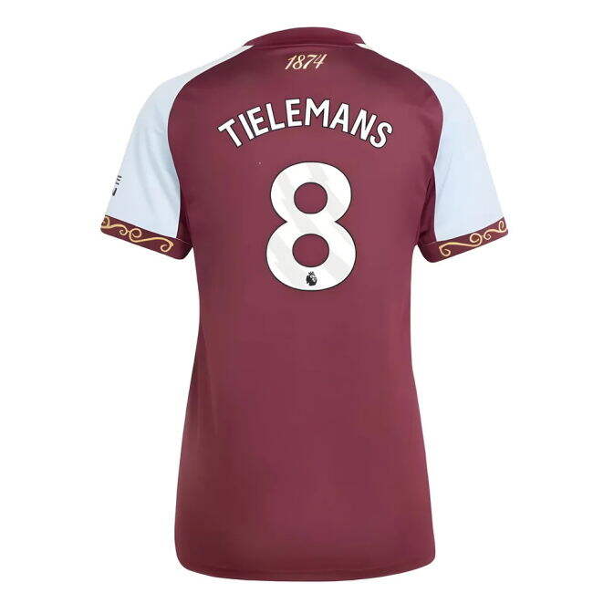 Intense Football Aston Villa Home Shirt Womens Tielemans #8 Match ...