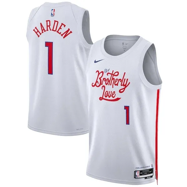James Harden PHI Swingman Jersey - top-tier NBA - White game-day