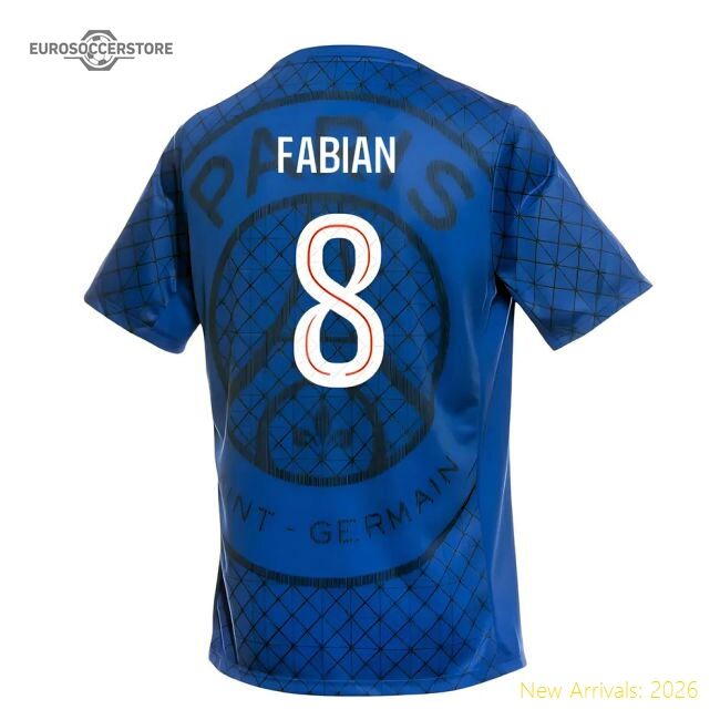 Best-Selling 2025-2026 Psg Academy Pro Home Pre Match Shirt (Royal) (Fabian