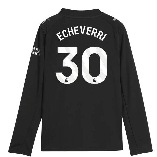 Man City Official Away Football Shirt 2025-20 Echeverri 30 L M S Kids