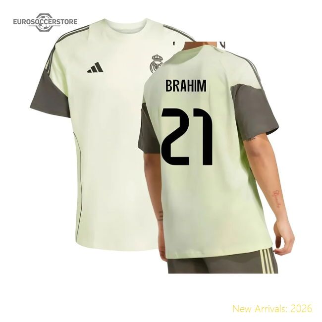 Outstanding 2025-2026 Real Madrid Training Tee (almost Lime) (brahi