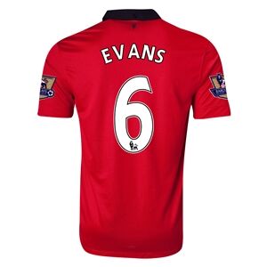 13-14 Manchester United 6 EVANS Home Jersey Shirt - Official Replica