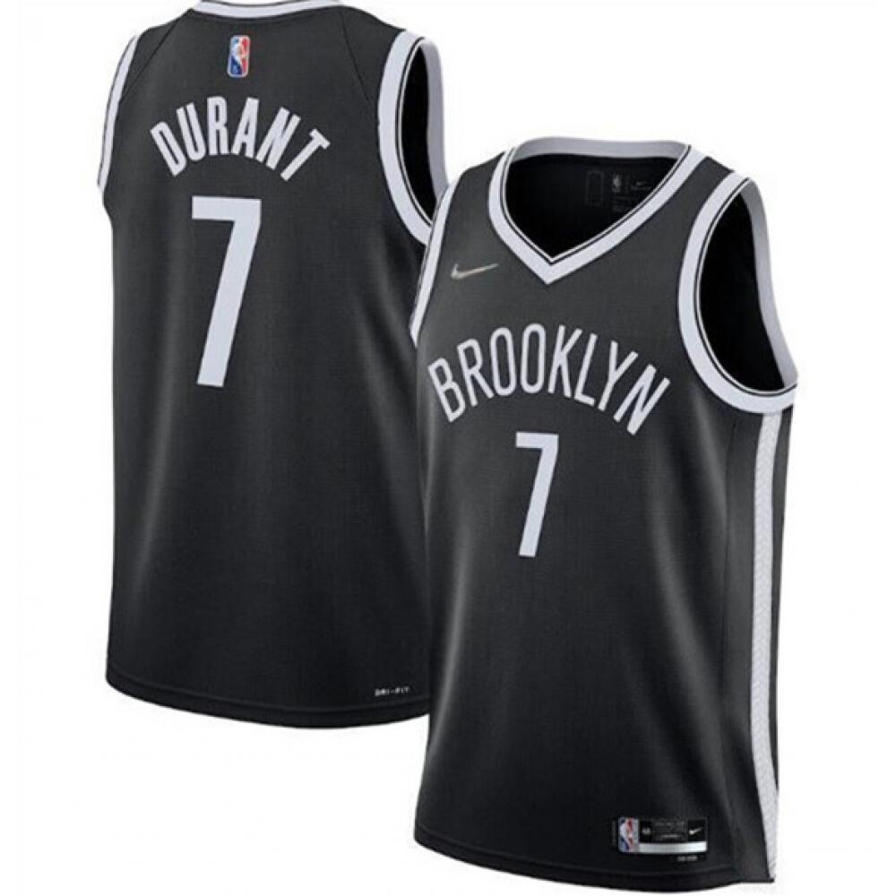 Performance Brooklyn Nets Kevin Durant7 Black Jersey - - Fan Favorite