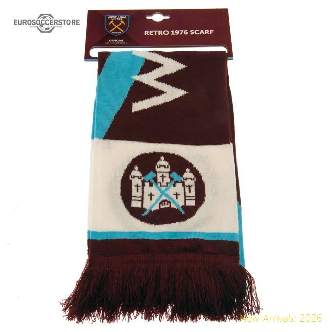 West Ham United Fc Retro 1976 Scarf - Unbeatable Value - Premium Quality