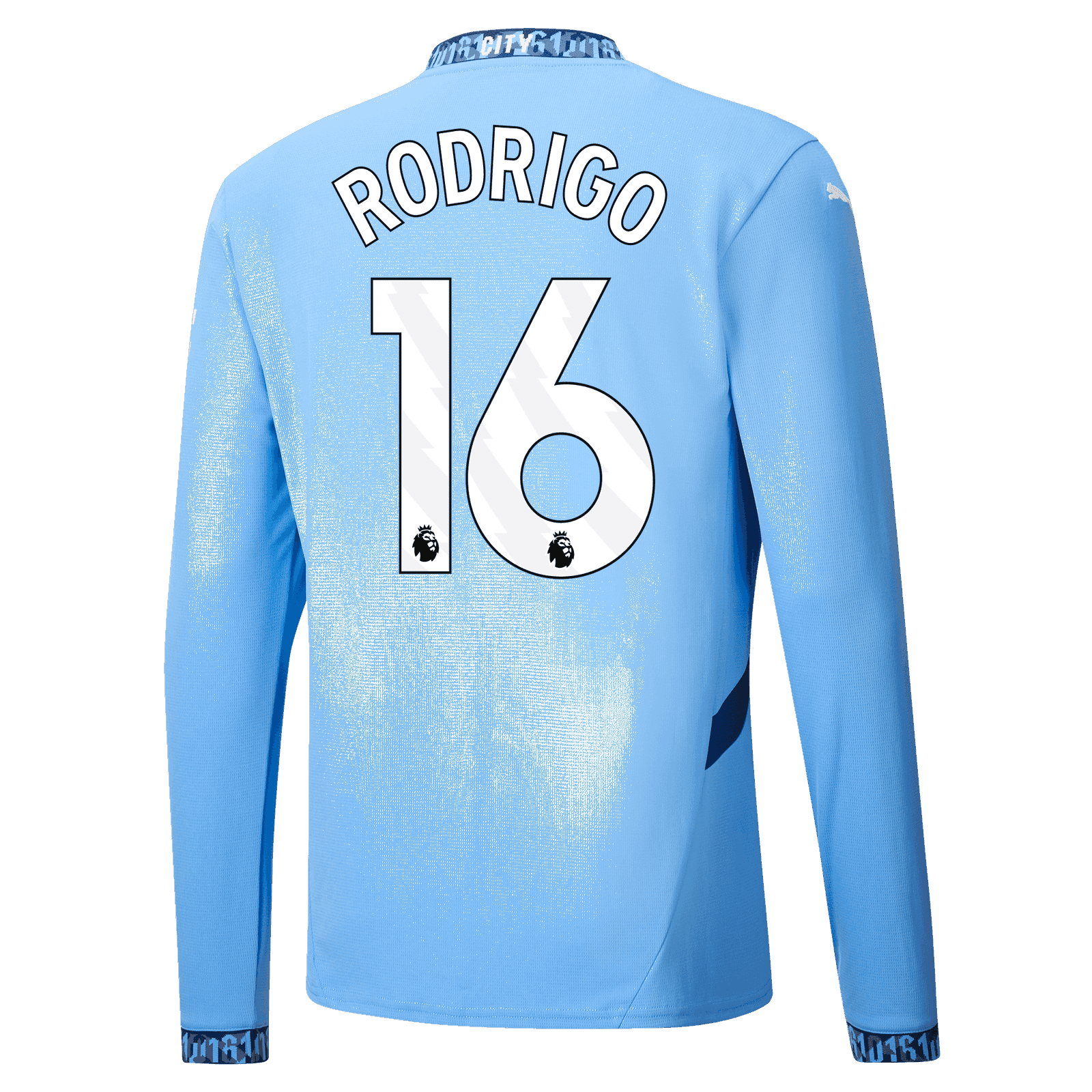 Rodrigo's 16 Manchester City 24-25 Home Long Sleeve Football Jersey