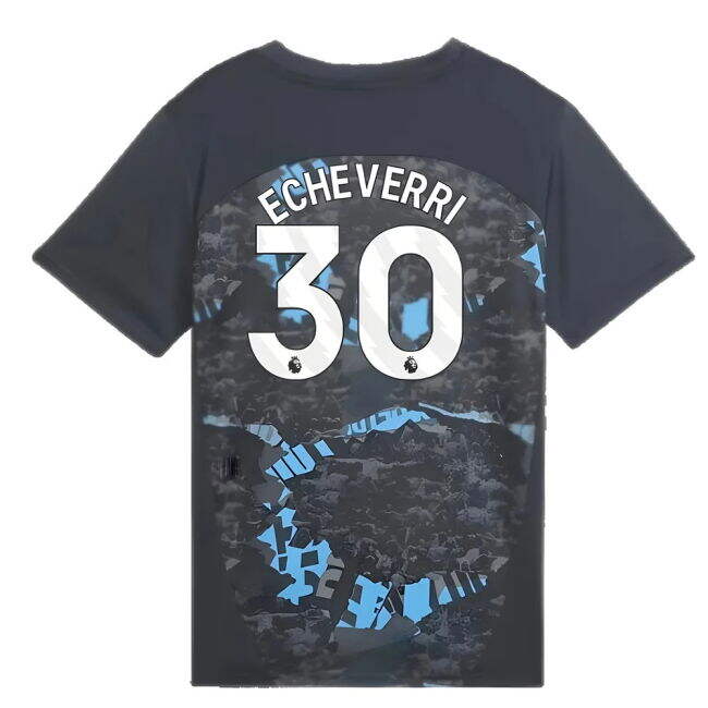 2024-20 Man City Official Home Soccer Jersey Echeverri #30 M S Kids