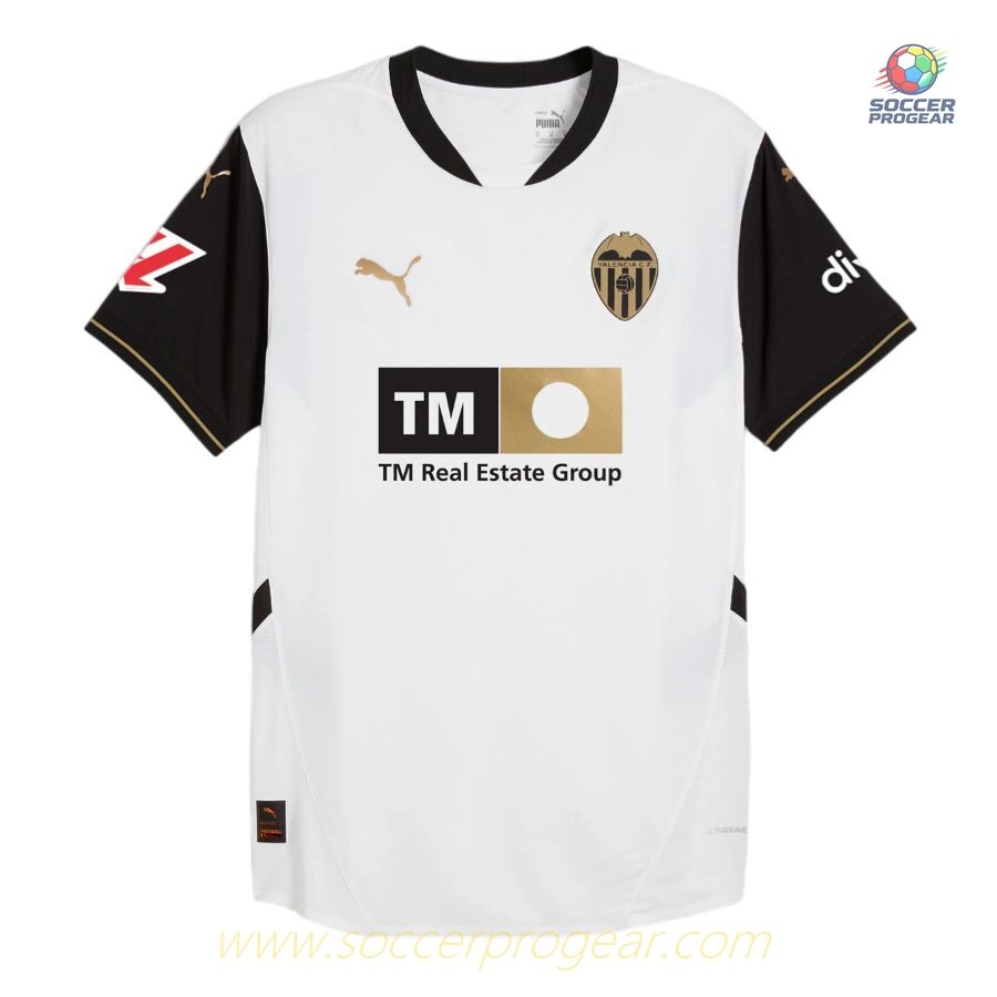 FC Valencia Home Match Soccer Jersey 2024-25 Edition