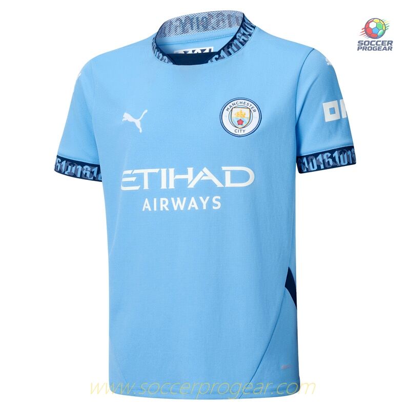 Manchester City Home Kids Edition Kit Shirt 2024-2025 Season