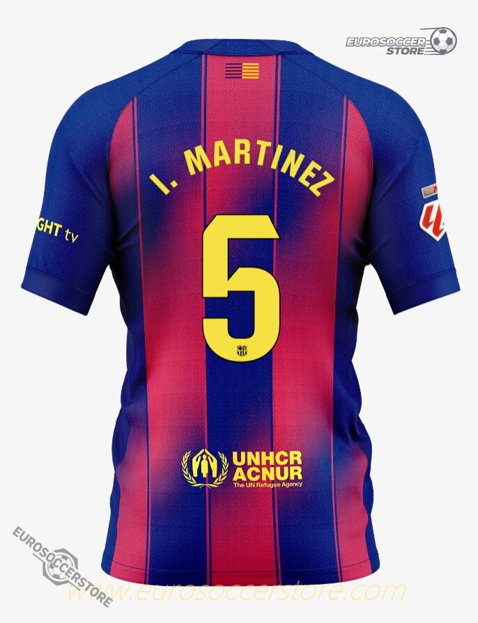 I. MARTINEZ 5 Barcelona Home Jersey for the 25-26 Season