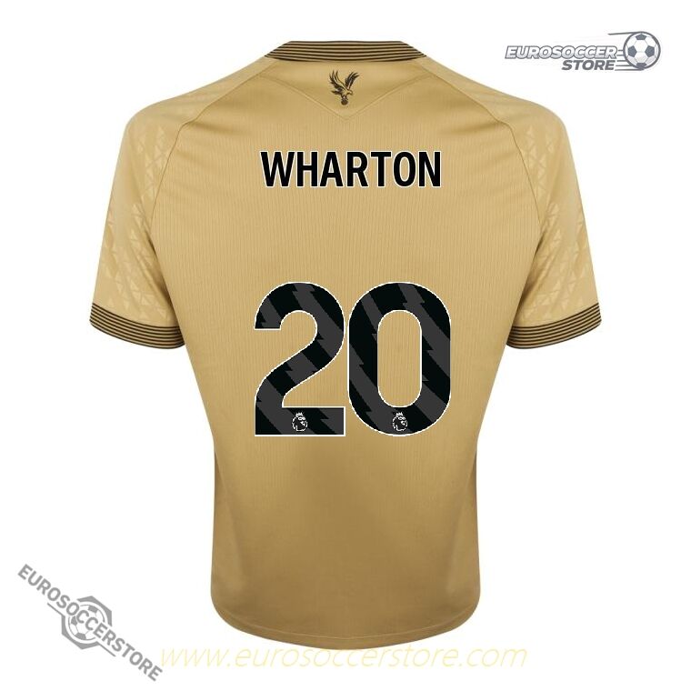 Away Jersey of Crystal Palace Featuring WHARTON 20 for the 25-26 Season