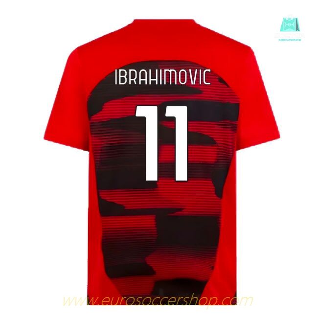 2024-2025 AC Milan Prematch SS Shirt (Red) (Ibrahimovic 11)