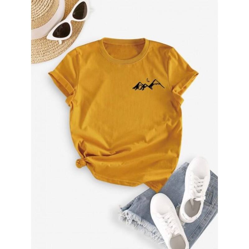 Basic Mountain Graphic T-shirt FZ8860