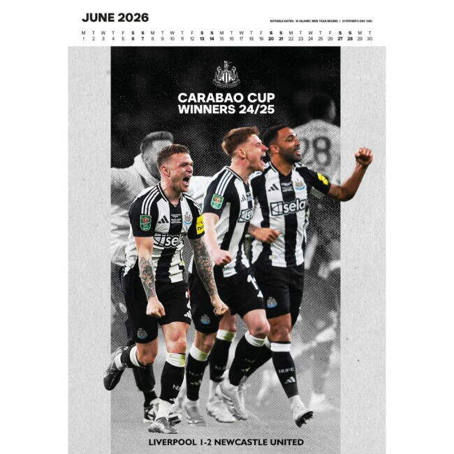 2025 Edition Newcastle Home Soccer Jersey 2025-2026 (Calendar 2026)