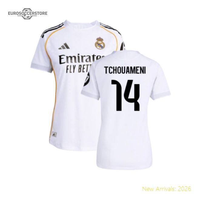 2025-2026 Real Madrid Authentic Main Jersey (womens) (tchouameni 14)