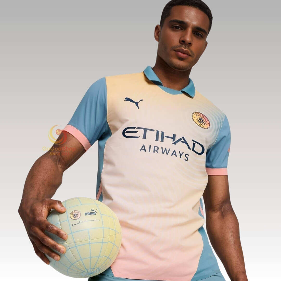 Manchester City Fourth Away Authentic Soccer Jersey- Definitely City (UCL)