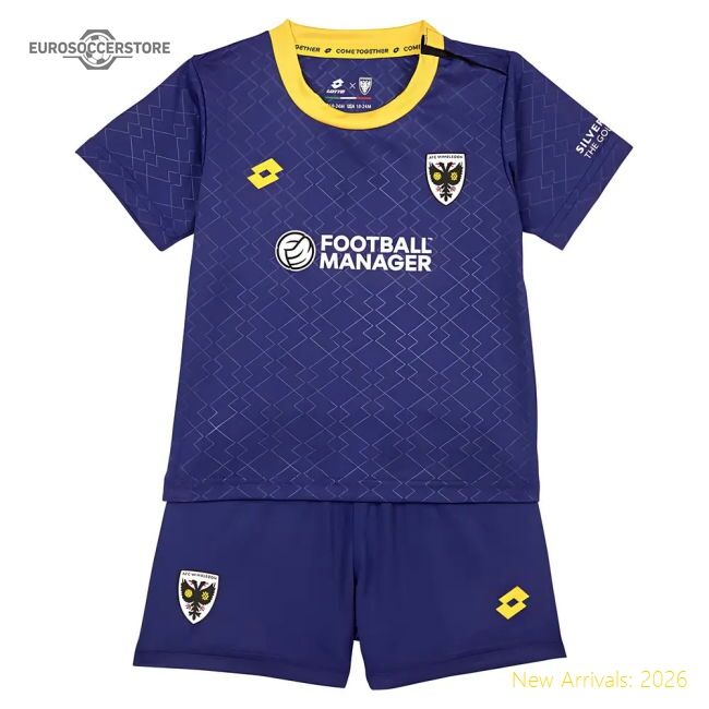 Official 2025-2026 Afc Wimbledon Home Mini Kit - Premium Quality Baby