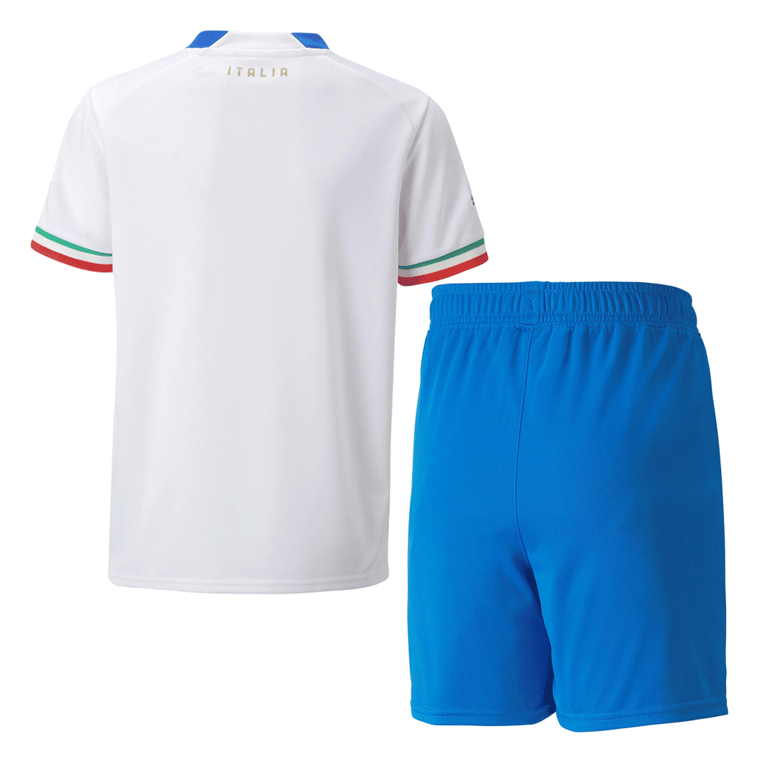 Kid's Italy Away  Soccer Jersey Kit(Jersey+Shorts) 2022 Authentic Kit