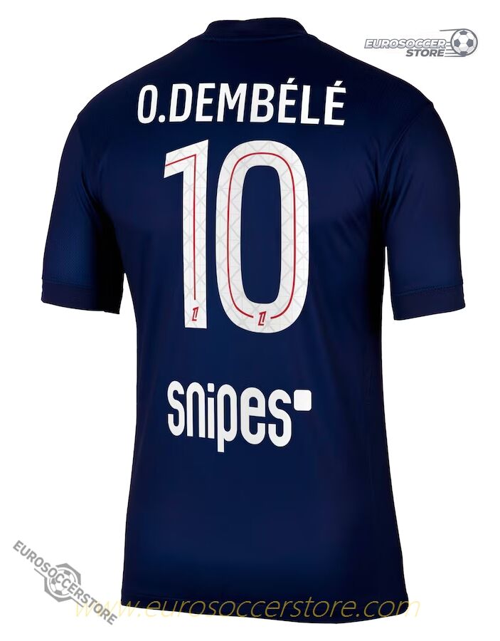 Paris Saint-Germain Home Ousmane Dembélé Number 10 Football Jersey 2025-2026 Season