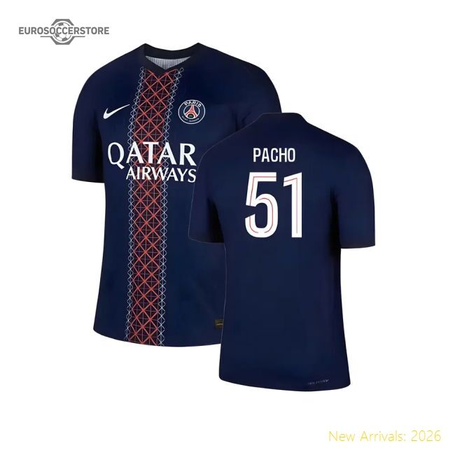 Premium 2025-2026 Psg Home Dri-Fit Adv Authentic Shirt (Pacho 51)