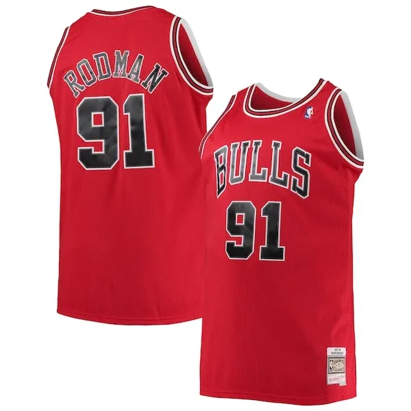 Dennis Rodman CHI Performance Basketball Jersey - Red - Fan Favorite