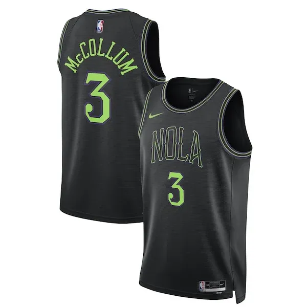 CJ McCollum NOP Swingman Jersey - high-quality replica-jersey - Black