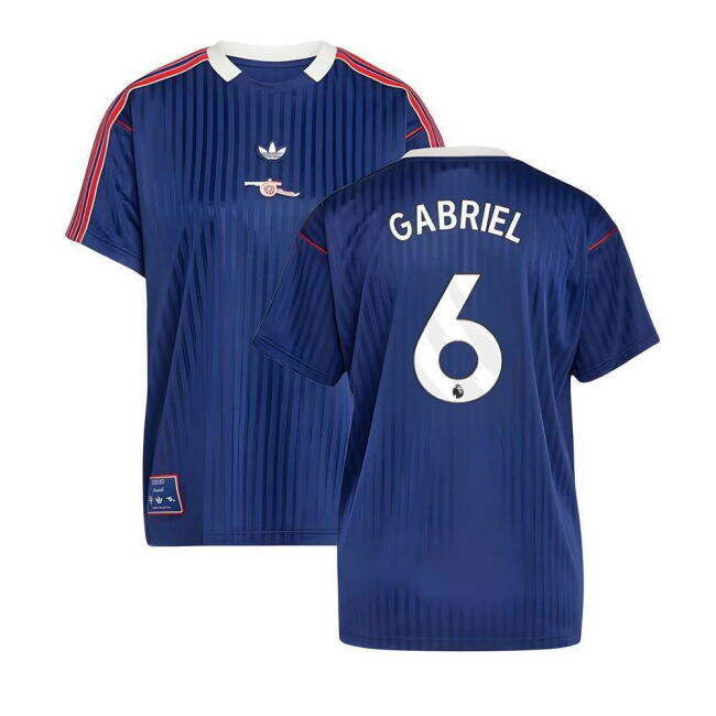 Arsenal Terrace Icons Shirt (Navy) (Gabriel 6)