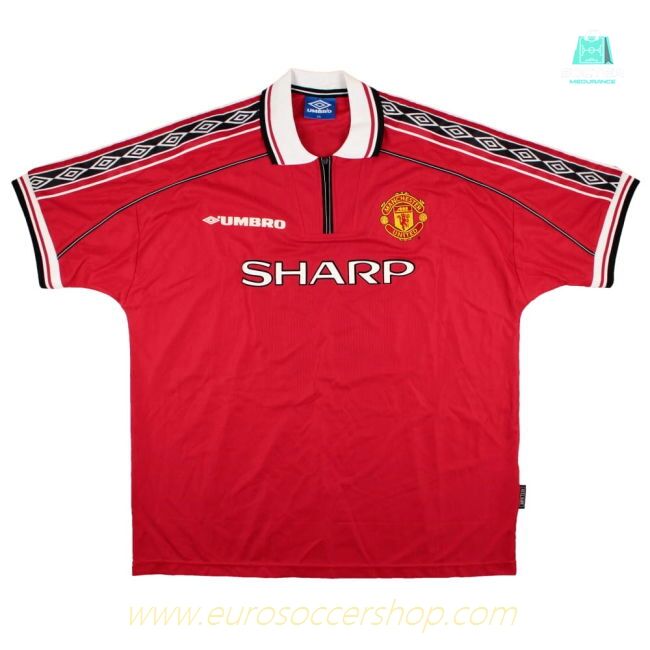 Manchester United 1998-2000 Home Shirt (XXL) Treble Winners #99 (Excellent)