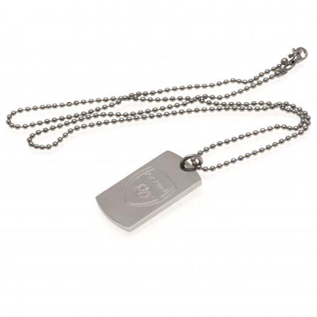 Arsenal FC Engraved Dog Tag & Chain - authentic style
