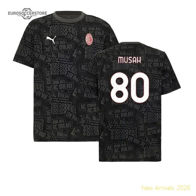 Top-tier Home Ac Milan Musah Jersey 2025-2026 Moisture-wicking