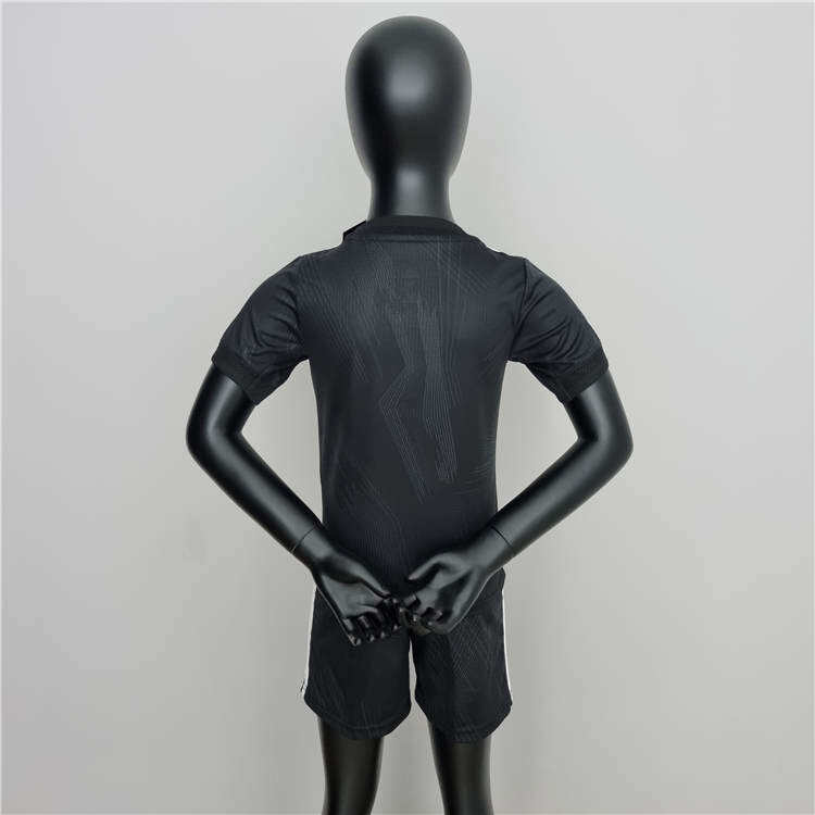 KidsYouth Real Madrid X Y3 2223 Black Soccer Football KitShirtShort -