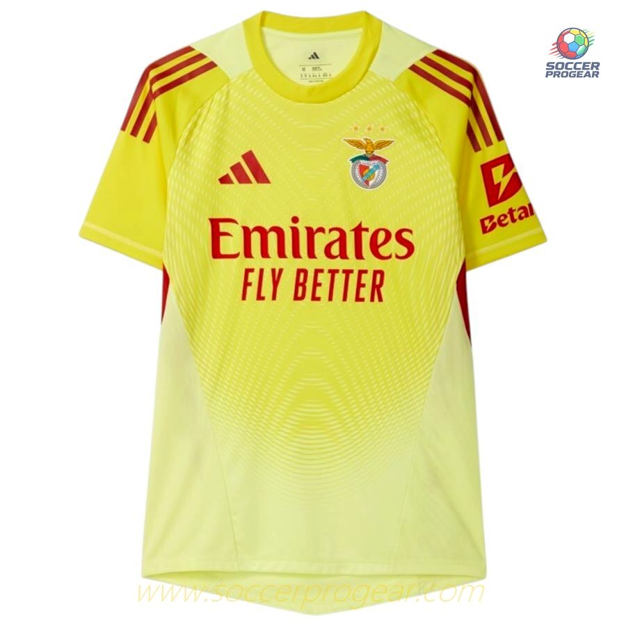 Benfica 2025-26 Edition Yellow Goalkeeper Soccer Team Shirt