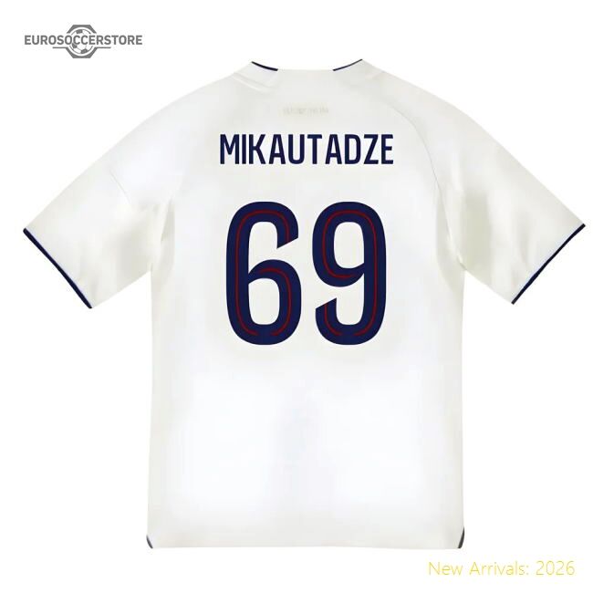 Trending 2025-2026 Olympique Lyon Home Shirt (Kids) (Mikautadze 69)