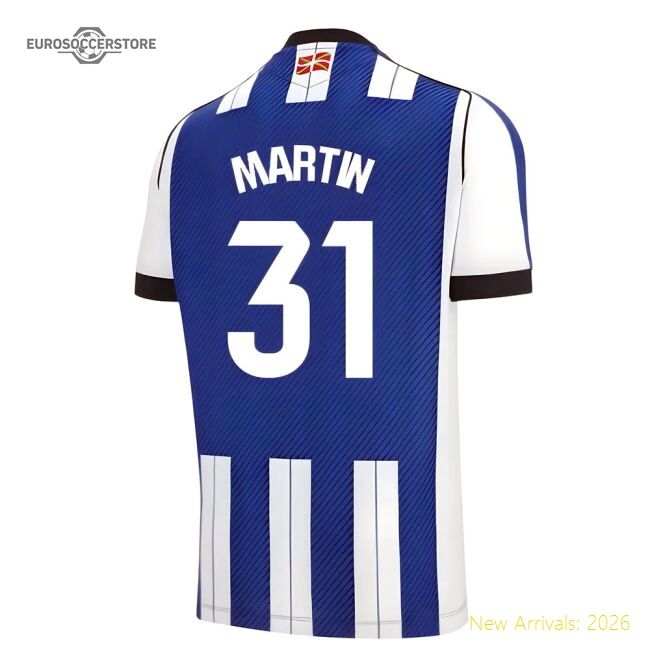 High-quality 2025-2026 Real Sociedad First Jersey (martin 31)