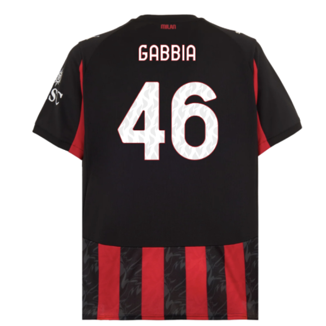 Outstanding 2025-2026 Ac Milan Home Shirt (gabbia 46) - Match Quality