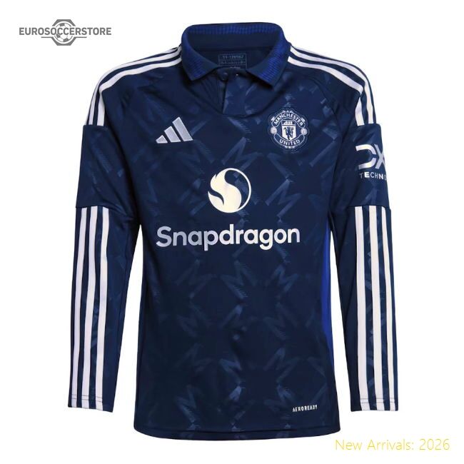 Official 2024-2025 Man Utd Long Sleeve Away Shirt (kids) (ronaldo 7