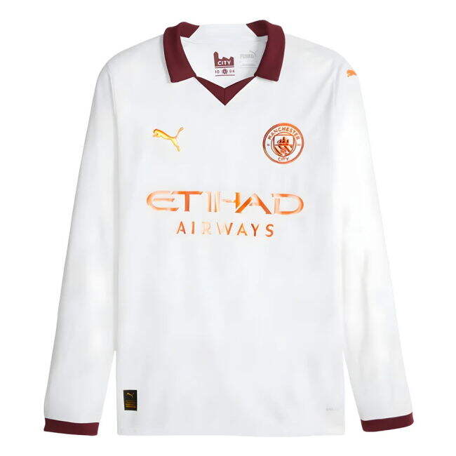 2023-2024 Man City Long Sleeve Away Shirt (Castellanos 10)