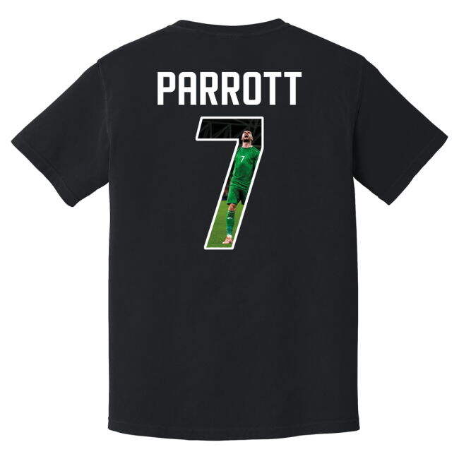 Troy Parrott Number 7 T-Shirt (Black) Worldcup Euro Holland