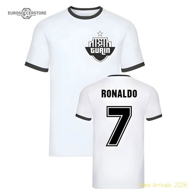 Outstanding Cristiano Ronaldo Ringer Tee (white) - Match Quality