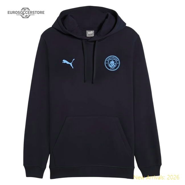 Authentic 2025-2026 Man City Ftbless Fleece Hoody (navy) - Premium
