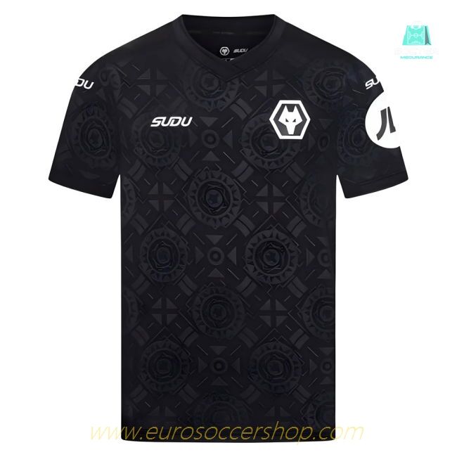 2025-2026 Wolves Goalkeeper Home Shirt (Black) - Kids