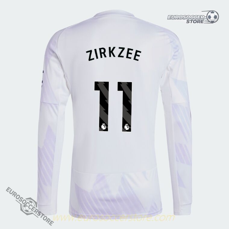 25-26 Season Manchester United Long Sleeve Away Jersey ZIRKZEE #11