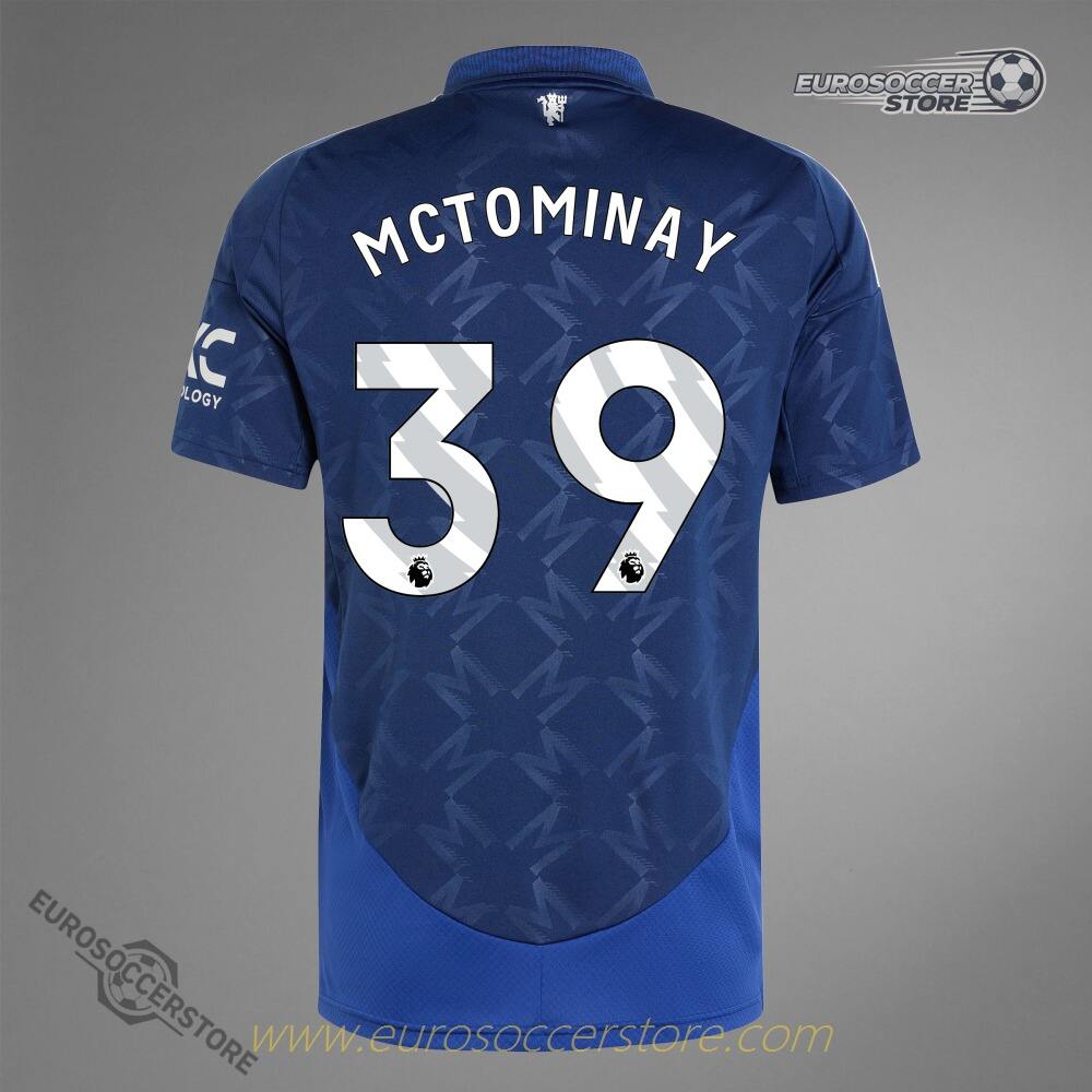 Manchester United's 24-25 Away Jersey featuring MCTOMINAY with the number 39