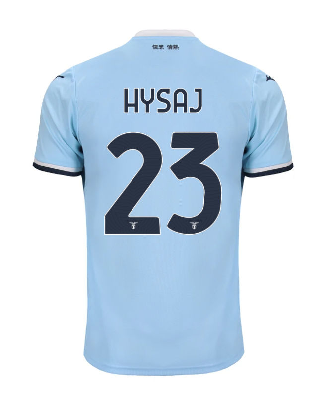 Lazio's 24-25 Home Jersey Featuring HYSAJ 23
