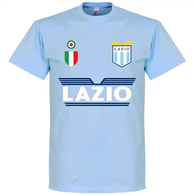 Lazio Paul Gascoigne 8 Team T-Shirt - Sky