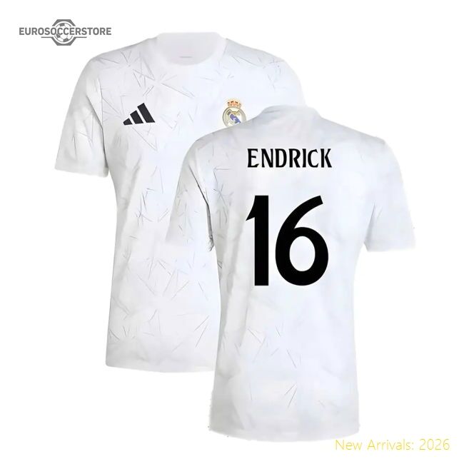 2024-2025 Real Madrid Pre-match Shirt (white) (endrick 16)