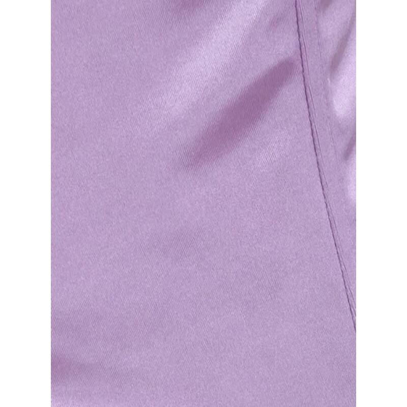 Satin Solid Color Zip Back Faux Fur Corset Top BF1054