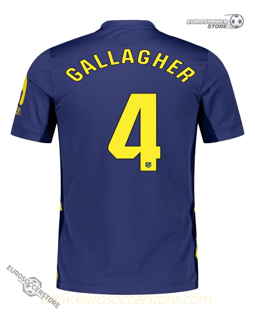Away Jersey of Atletico Madrid with GALLAGHER 4 for the 25-26 season