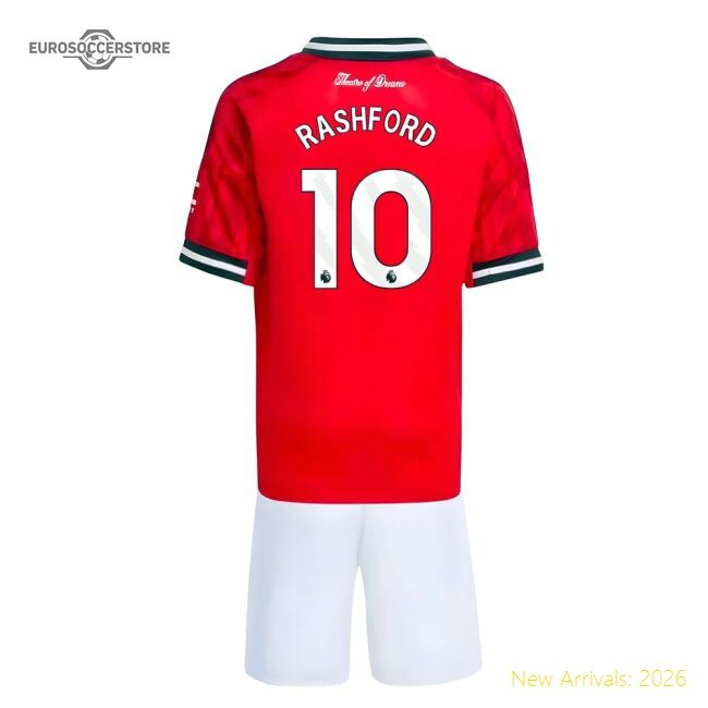 Premium Premier League Team Home Rashford Jersey 2025-2026 Quick-dry