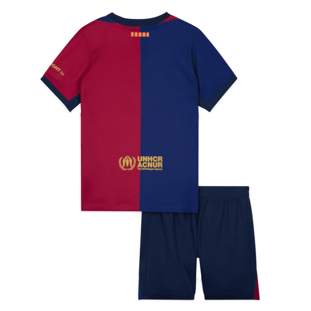 Kid's Barcelona Home Soccer Jersey Kit(Jersey+Shorts) 2024/25 - COLDPL