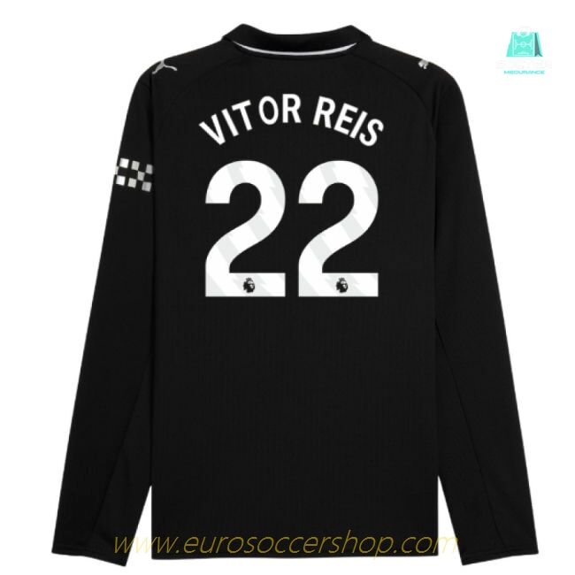 2025-2026 Man City Long Sleeve Away Shirt (Vitor Reis 22)